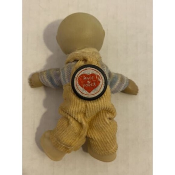 Vintage Plush Cabbage Patch Hugger Mini Boy Bald Baby Doll Magnet Made In Korea - Picture 3 of 7